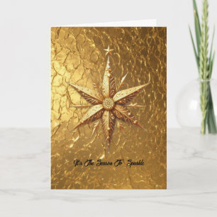 Es ist die Jahreszeit für Glitzern, Goldstar Karte