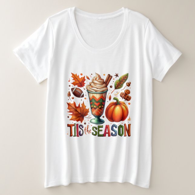 Es ist die Jahreszeit Große Größe T-Shirt (Design vorne)