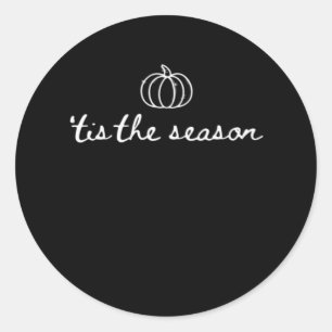 Es ist die Jahreszeit Kürbis Herbst Thanksgiving Runder Aufkleber