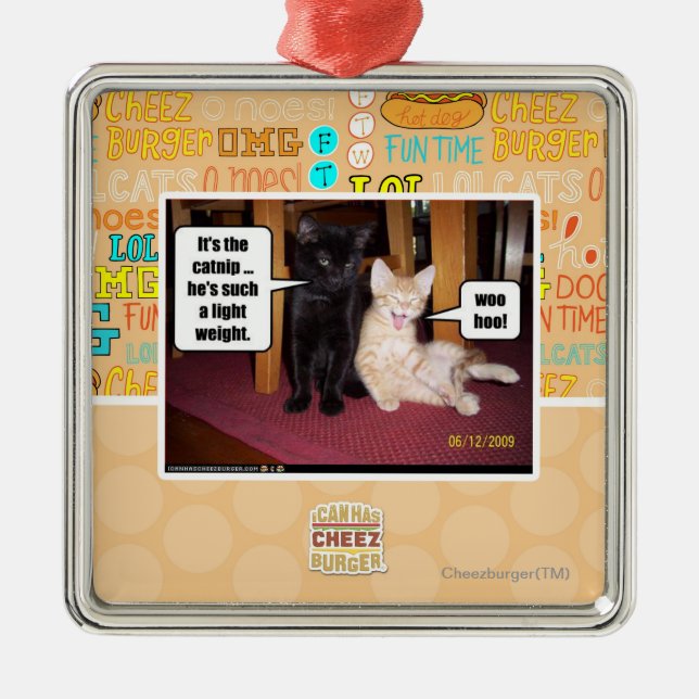 Es ist die Katzenminze Silbernes Ornament (Vorne)