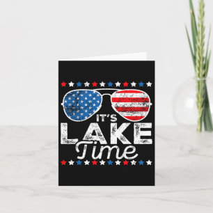 Es ist die "Lake Time Patriotic American Usa Flag Karte