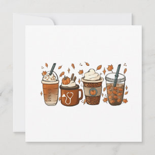 Es ist die Latte-Jahreszeit Kürbis-Gewürz-Kaffee H Einladung