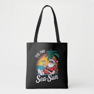 Es ist die Meersonne Santa Strand Weihnachten im J Tasche