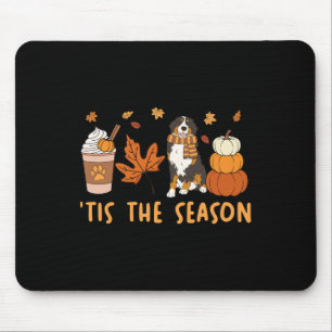 Es ist die Saison Berner Sennenhund Herbst Kürbis Mousepad