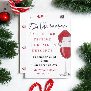 Es ist die Saison Cocktails und Desserts Party Postkarte