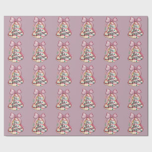 Es ist die Saison Coquette Schleife Mädchen Rosa W Geschenkpapier
