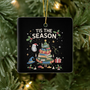 Es ist die Saison der Zaubererschule Weihnachten C Keramikornament