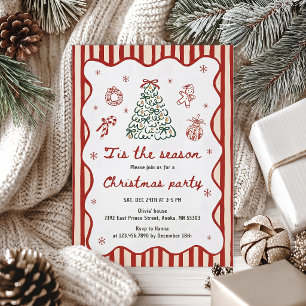 Es ist die Saison Frohe Weihnachten Party-Einladun Einladung