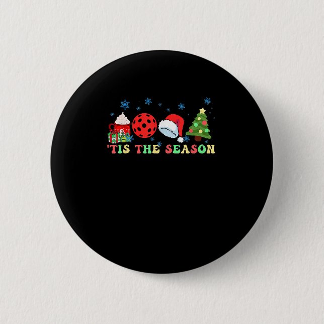 Es Ist Die Saison Für Pickleball Iii Moderne Ästhe Button (Vorderseite)