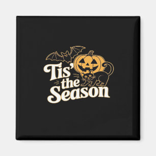 Es ist die Saison Halloween Fledermäuse Kürbis Her Magnet