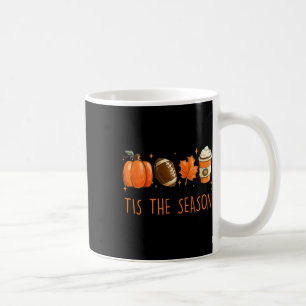 Es ist die Saison Herbst Herbstfußball Kürbis Kaff Kaffeetasse