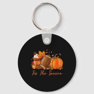Es ist die Saison Herbst Herbstfußball Kürbis Kaff Schlüsselanhänger