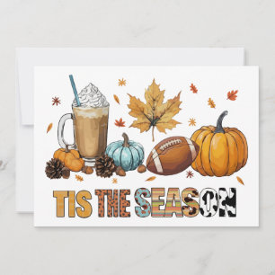 Es ist die Saison Herbstzeit mit Football und Kaff Einladung