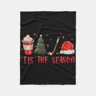 Es ist die Saison Hockey Kaffee Weihnachtsbaum Eis Fleecedecke