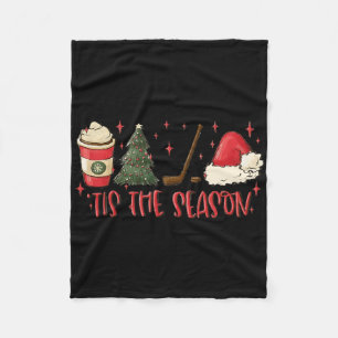 Es ist die Saison Hockey Weihnachten Sport Hockey Fleecedecke