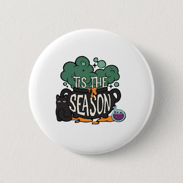 Es ist die Saison Klassisch Minimal Einfach Button (Vorderseite)