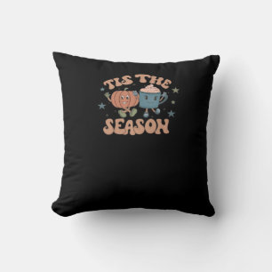 Es ist die Saison Kürbis Herbst Kaffee Retro Kissen