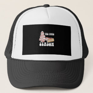 Es ist die Saison Weihnachtsbaum Groovy Retro Vint Truckerkappe