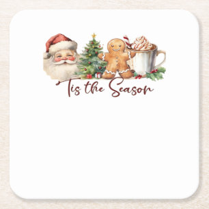 Es Ist Die Saison Weihnachtsfeier Kleidung Lustig  Rechteckiger Pappuntersetzer