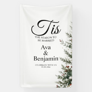 Es ist die Saison Winter Weihnachts-Hochzeits-Schi Banner