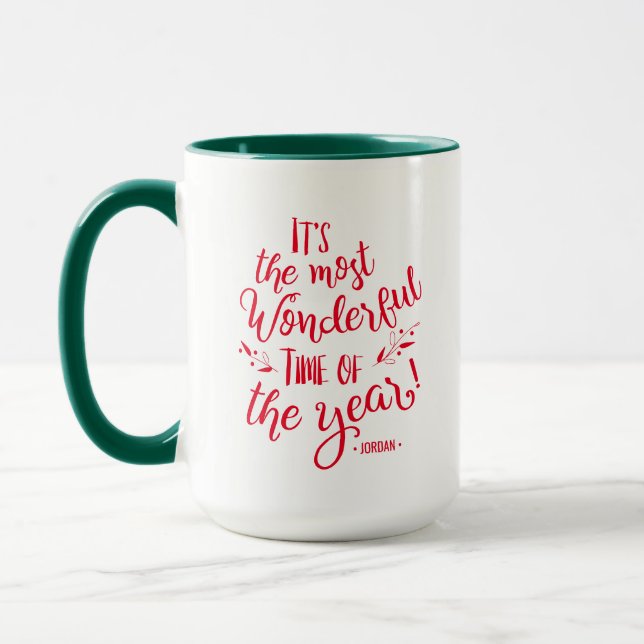 Es ist die schönste Zeit des Jahres Weihnachten Tasse (Links)