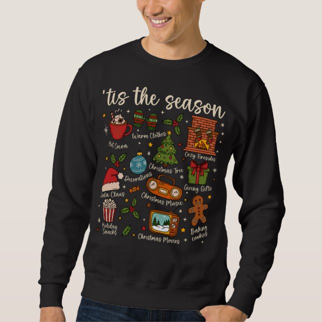 Es ist die Weihnachtszeit Weihnachts-Ikonen Sweats Sweatshirt (Vorderseite)