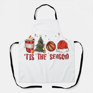 Es ist die Weihnachtszeit Xmas Basketball Schürze