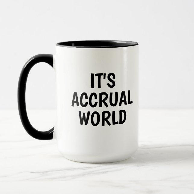 Es ist die Welt der Perioden, die lustige Buchhalt Tasse (Links)
