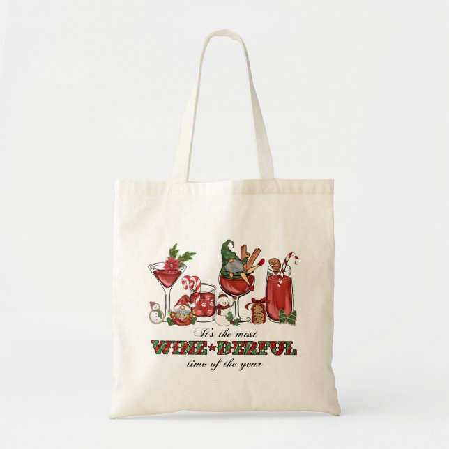 Es ist die wine-derful Zeit Tragetasche (Vorne)
