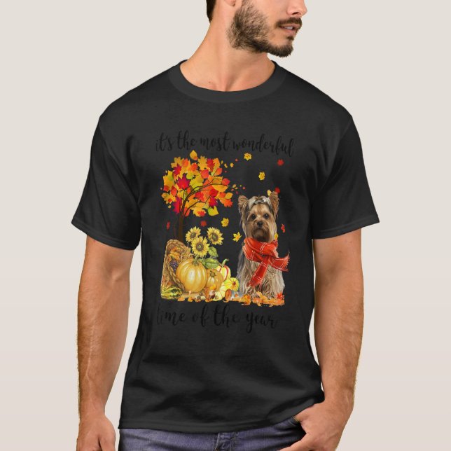 Es ist die wunderbarste Herbst-Zeit-Yorkshire-Pump T-Shirt (Vorderseite)