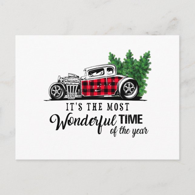 Es ist die wunderbarste Zeit des Frisierten Autos Postkarte (Vorderseite)
