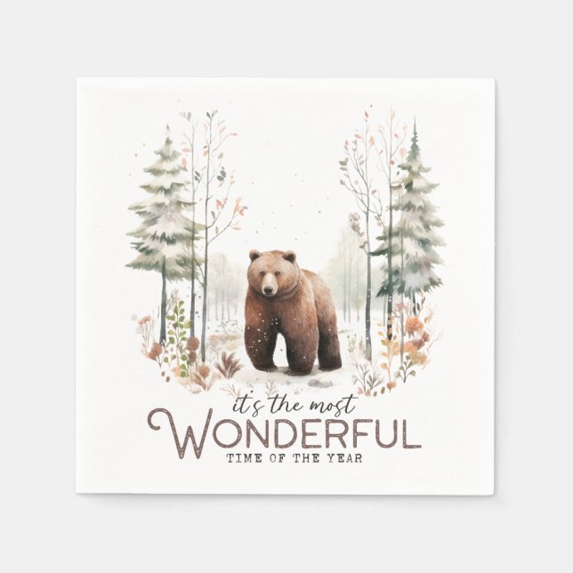 Es ist die wunderbarste Zeit des Jahres, Bär Serviette (Vorderseite)