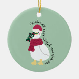 Es ist die wunderbarste Zeit des Jahres | Ente Keramik Ornament