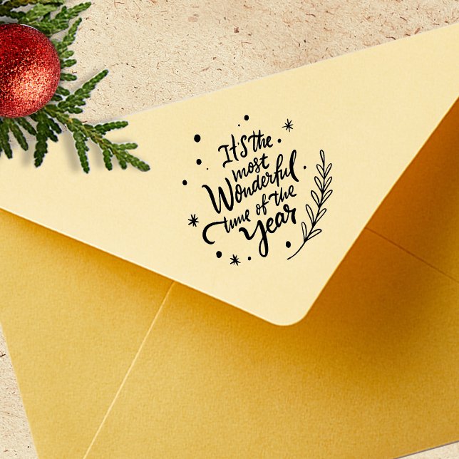Es ist die wunderbarste Zeit des Jahres Gummistempel (It's The Most Wonderful Time Of The Year Rubber Stamp)