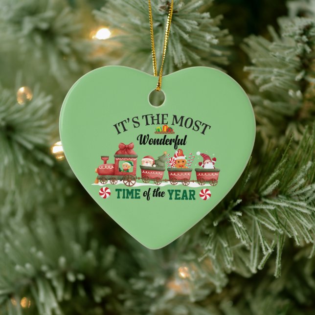 Es ist die wunderbarste Zeit des Jahres Keramik Ornament (Baum)