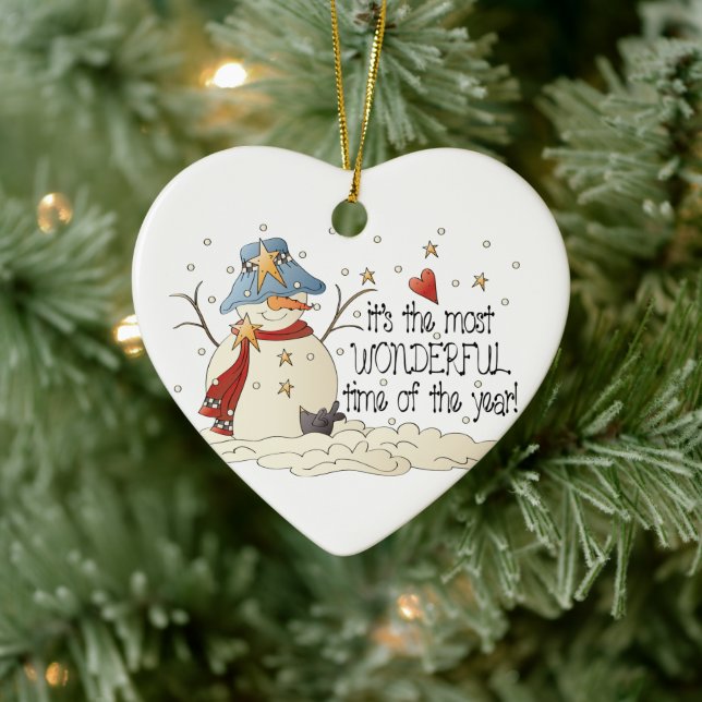 Es ist die wunderbarste Zeit des Jahres Keramik Ornament (Baum)