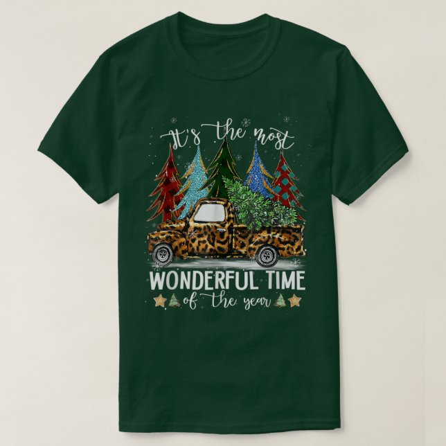 Es ist die wunderbarste Zeit des Jahres Leopard T-Shirt (Design vorne)