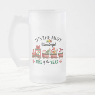 Es ist die wunderbarste Zeit des Jahres Mattglas Bierglas