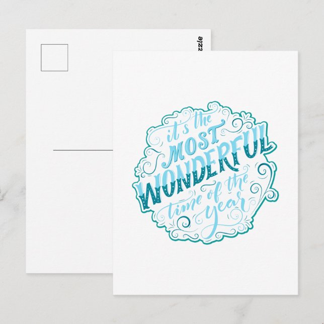 Es ist die wunderbarste Zeit des Jahres Postkarte (Vorne/Hinten)