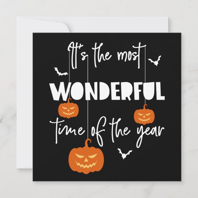 Es ist die wunderbarste Zeit des Jahres Pumpkin Einladung (Vorderseite)