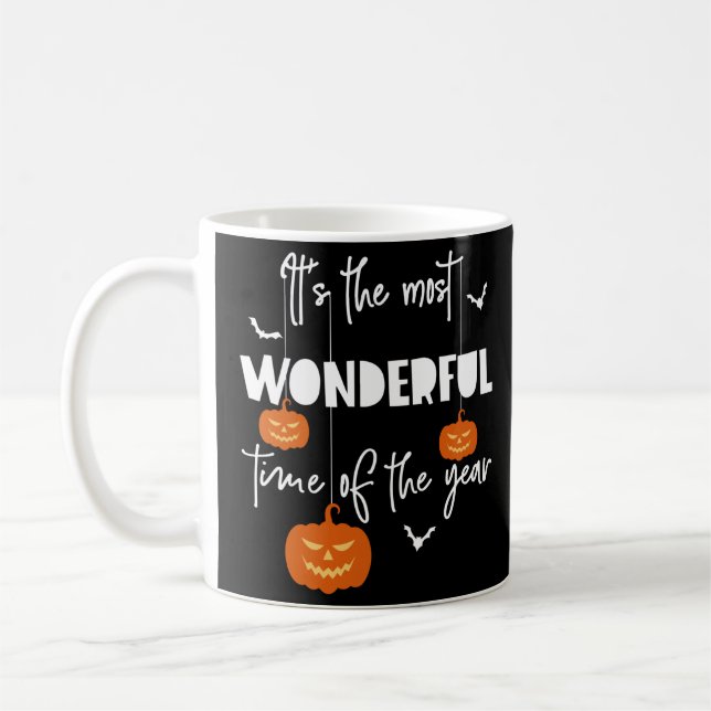 Es ist die wunderbarste Zeit des Jahres Pumpkin Kaffeetasse (Links)