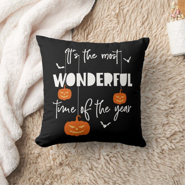 Es ist die wunderbarste Zeit des Jahres Pumpkin Kissen (Decke)