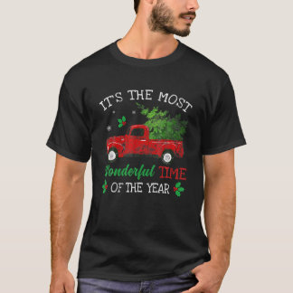 Es ist die wunderbarste Zeit des Jahres roter Lkw T-Shirt
