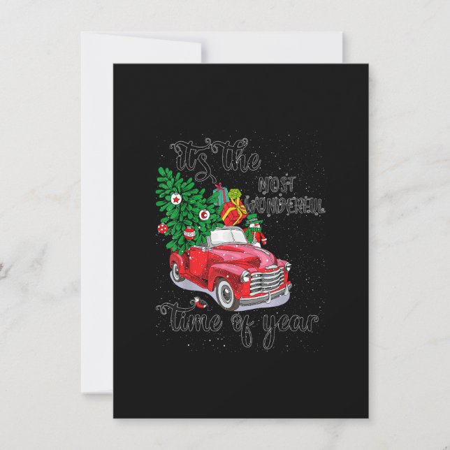Es ist die wunderbarste Zeit des Jahres Weihnachte Einladung (Vorderseite)