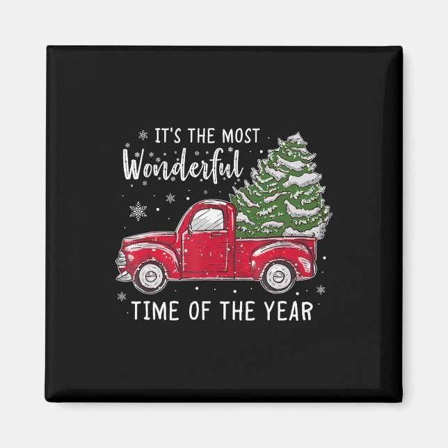 Es ist die wunderbarste Zeit des Jahres Weihnachte Magnet (Vorne)
