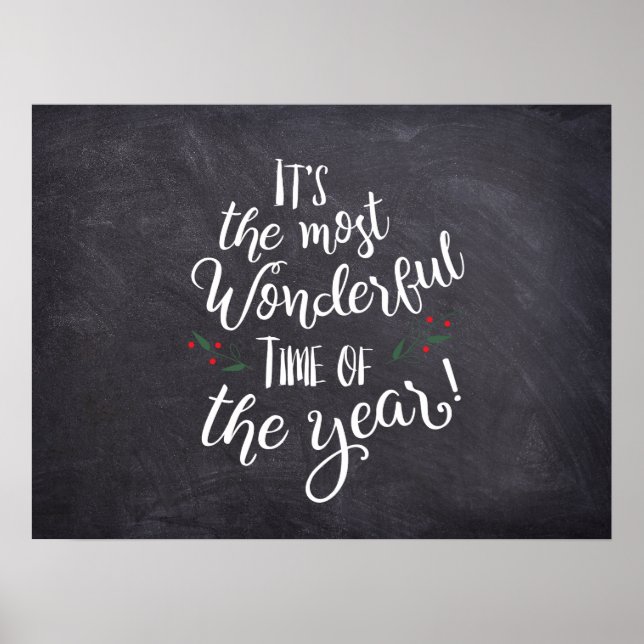 Es ist die wunderbarste Zeit des Jahres Weihnachte Poster (Vorne)
