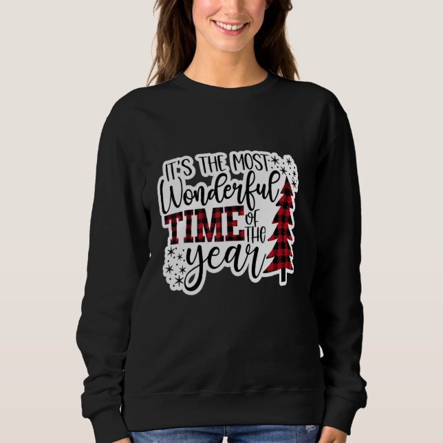Es ist die wunderbarste Zeit des Jahres Weihnachte Sweatshirt (Vorderseite)