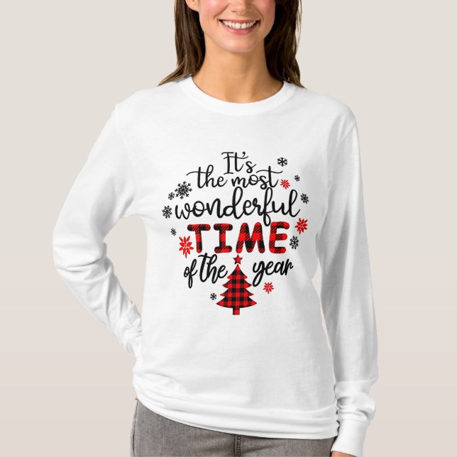Es ist die wunderbarste Zeit des Jahres Weihnachte T-Shirt (Vorderseite)