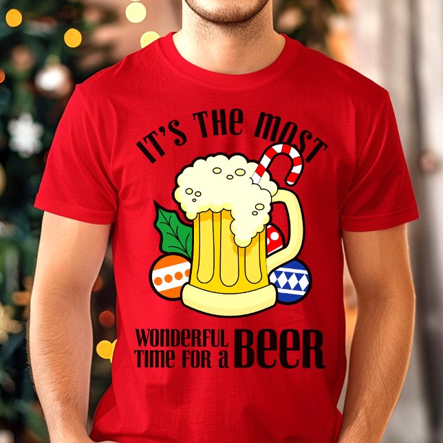 Es ist die wunderbarste Zeit für ein Bier Weihnach T-Shirt (Von Creator hochgeladen)