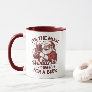 Es ist die wunderbarste Zeit für ein Bier Weihnach Tasse